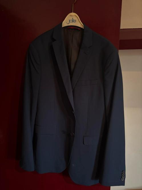 Donkerblauw pak (maat 38 UK), Kleding | Heren, Kostuums en Colberts, Zo goed als nieuw, Maat 48/50 (M), Blauw, Ophalen of Verzenden