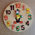 Houten puzzel: klok, Kinderen en Baby's, Speelgoed | Kinderpuzzels, Ophalen of Verzenden, 10 tot 50 stukjes, Van hout