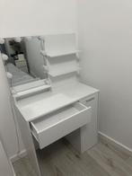 Make-up Tafel met Spiegel en Verlichting, Kunststof, 100 tot 150 cm, Zo goed als nieuw, 50 tot 100 cm