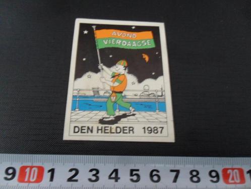 sticker 1987 strip scouting avond vierdaagse den helder *, Verzamelen, Stickers, Zo goed als nieuw, Bedrijf of Vereniging, Ophalen