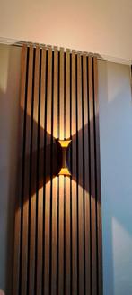 Wandlamp 2 stuks, goud / zwart  2x led licht ( up / down ), Ophalen of Verzenden, Nieuw, Overige materialen