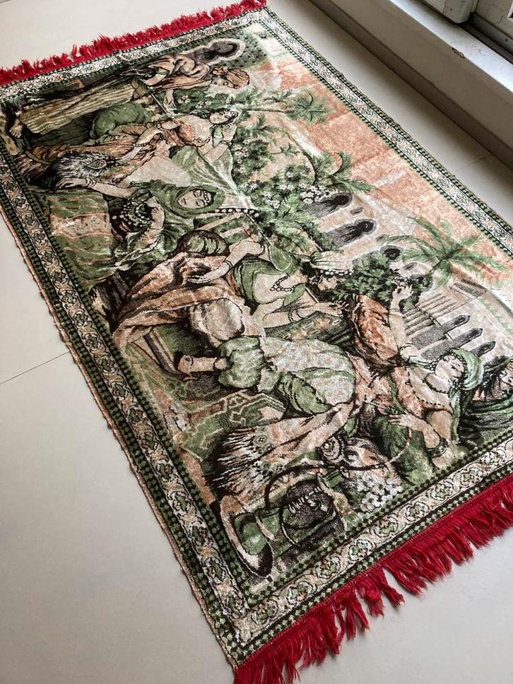 Mooi groot vintage wandtapijt oosterse dames Scheherazade, Huis en Inrichting, Stoffering | Tapijten en Kleden, Gebruikt, 150 tot 200 cm