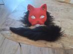 Therian masker (rood) met staart, Ophalen of Verzenden, Zo goed als nieuw