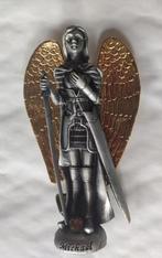 823 6 Zeer Mooie zware Engeltjes van Tin met gouden vleugels, Ophalen of Verzenden, Zo goed als nieuw, Beeld(je), Christendom | Katholiek