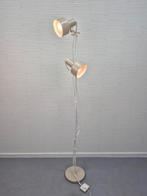 Vintage beige vloerlamp. Spots afzonderlijk schakelbaar., Gebruikt, ., Ophalen of Verzenden, .