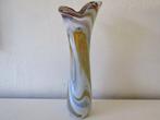 Mtarfa Malta vase vaas wit rood geel en goud gouden luster, Ophalen of Verzenden