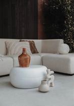 VTwonen Salontafel Pebble Wit 65x31x49 — NIEUW, Ophalen, 50 tot 100 cm, Nieuw, 50 tot 100 cm