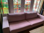 Roze driezitsbank plus bijpassende loveseat 140 euro samen, Ophalen, 250 tot 300 cm, Gebruikt, Driepersoons