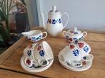 Koffieservies Boerenbont Boch voor 4-personen, Verzenden, Zo goed als nieuw, Kop(pen) en/of Schotel(s), Aardewerk