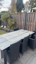 Tuinset, tafel + 6 stoelen, Tuin en Terras, Tuinsets en Loungesets, Ophalen, Eettafel, 6 zitplaatsen, Zo goed als nieuw