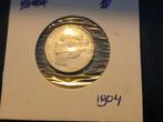 Zilveren prachtige 25 cent munt 1904 Koningin Wilhelmina, Zilver, 25 cent, Ophalen of Verzenden, Koningin Wilhelmina