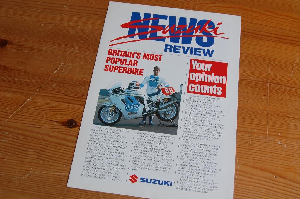Suzuki News Revieuws 1989, Motoren, Handleidingen en Instructieboekjes, Suzuki, Ophalen of Verzenden