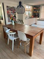 Teak houten tafel 1x2 meter van goede kwaliteit, Ophalen, Rechthoekig, 200 cm of meer, 50 tot 100 cm