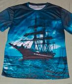 Gaaf T-shirt met schip & zeeprint – maat XL, Ophalen of Verzenden, Nieuw, Maat 56/58 (XL), Blauw