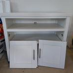Eiken TV- kastje wit B94/H80/D50, Ophalen, Gebruikt, 25 tot 50 cm, Minder dan 100 cm