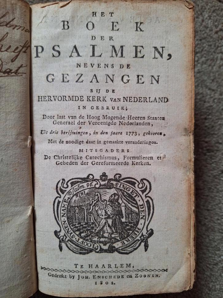 Het boek der psalmen nevens de gezangen (Gratis i.c.m.), Antiek en Kunst, Antiek | Boeken en Bijbels, Ophalen of Verzenden