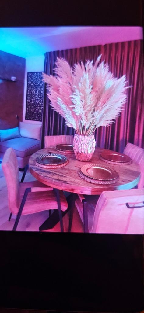 Vintage schelpenvaas met veren, Tuin en Terras, Bloempotten, Gebruikt, Aardewerk, 40 tot 70 cm, 25 tot 40 cm, Rond, Ophalen