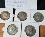 5x halve dollars amerika zilver 40%, Verzenden, Noord-Amerika, Setje, Zilver