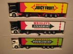 Albedo Volvo trekkers met opleggers  "Wrigley's"., Hobby en Vrije tijd, Modelauto's | 1:87, Ophalen of Verzenden, Zo goed als nieuw