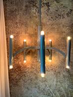 Midcentury chromen hanglamp, Ophalen, Gebruikt, Midcentury, Metaal