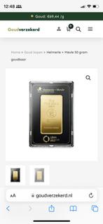 50 gram goud heimerle+mileu garantie factuur aanwezig, Postzegels en Munten, Edelmetalen en Baren, Goud, Ophalen of Verzenden