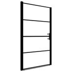 AANBIEDING | Douchedeur 91 x 195 cm gehard glas zwart! GRTS, Verzenden, Nieuw, 160 cm of meer, Glasplaat