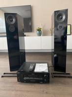 Te koop Amerikaans NHT speaker Systeem zwart pianolak, Audio, Tv en Foto, Home Cinema-sets, Overige merken, 70 watt of meer, Gebruikt