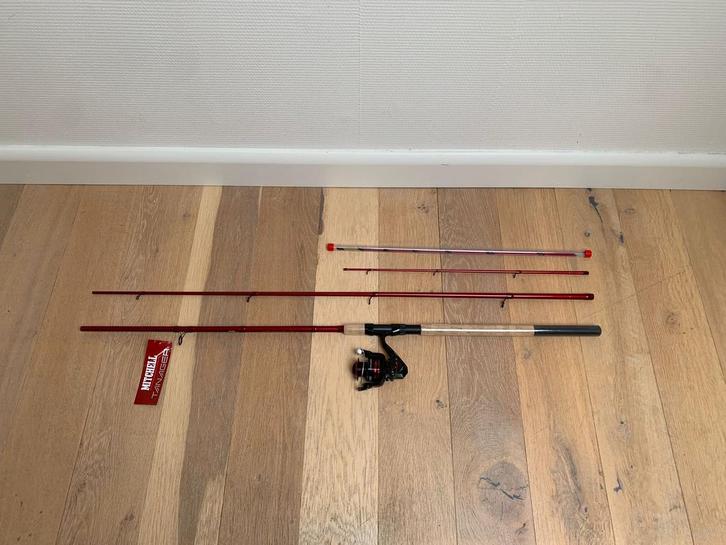 Nieuwe Mitchell Tanager feederhengel + molen, 3.30m 20-80 gr, Watersport en Boten, Hengelsport | Witvissen, Nieuw, Complete set