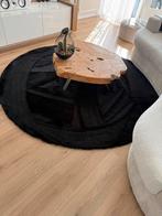 Hoogpolig rond Vloerkleed - 200cm Diameter, Ophalen, Zwart, Rond, Zo goed als nieuw