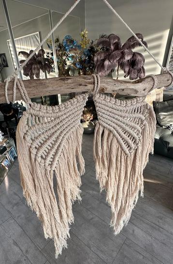 Macrame wand decoratie “Angel wings” , crème kleurig beschikbaar voor biedingen