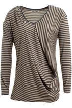 Sandwich gestreepte beige grijse top shirt longsleeve maat S, Kleding | Dames, Tops, Beige, Nieuw, Ophalen of Verzenden, Lange mouw