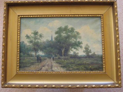 Olieverfschilderij landschap - Jan Meijer, Antiek en Kunst, Kunst | Schilderijen | Klassiek, Ophalen of Verzenden