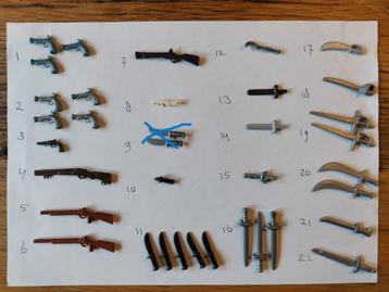 Playmobil werk, wapens en gereedschap beschikbaar voor biedingen
