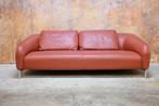 ZGANieuw! Leolux Elias designbank in combinatie stof+leer, Metaal, Leolux, Leolux, 100 tot 125 cm
