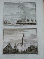 345-346/ Koedijk en Haringhuizen  Kopergravure 1752, Ophalen of Verzenden
