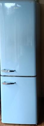 Retro koelkast licht blauw, Witgoed en Apparatuur, Koelkasten en IJskasten, Ophalen of Verzenden, Zo goed als nieuw