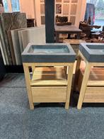 Badmeubel 60 cm staand MASSIEF EIKEN van €1995 nu €750 NEW, Ophalen, Nieuw, 50 tot 100 cm, Minder dan 100 cm