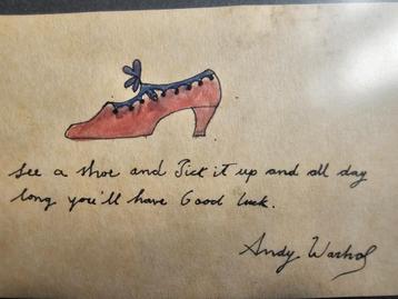 Andy Warhol  Kleine Aquarel en ingelijst  Gesigneerd beschikbaar voor biedingen