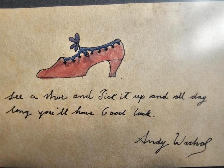 Andy Warhol  Kleine Aquarel en ingelijst  Gesigneerd, Antiek en Kunst, Kunst | Schilderijen | Klassiek, Ophalen