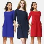 LaDress Lianne xxs rood zgan jurk travelstof pas achter, LaDress, Maat 34 (XS) of kleiner, Knielengte, Ophalen of Verzenden