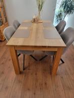Goed onderhouden massief eiken eetkamertafel 160-90-76, Huis en Inrichting, Tafels | Eettafels, Ophalen, 50 tot 100 cm, Zo goed als nieuw