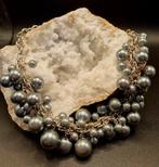Grijze Parelketting, Sieraden, Tassen en Uiterlijk, Met kristal, Overige materialen, Ophalen of Verzenden, Zo goed als nieuw