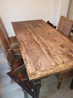 Eettafel koloniaal teakhout, Ophalen, Gebruikt, Teakhout, 50 tot 100 cm
