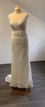 Elegante Trouwjurk Maat 34/36, Ophalen of Verzenden, Gedragen, Wit, Trouwjurk