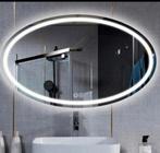 AKTIE spiegel  80x70cm klok,verwarming en dimbare LED, Nieuw, Ophalen of Verzenden