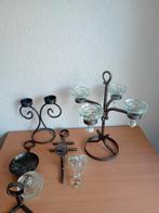 kandelaar  waxinelichtje  kaarsen glas, Ophalen, Koper of Brons