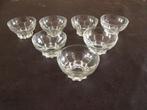 7 Glazen dessertschaaltjes, diameter: 9 cm, hoogte: 5 cm, Huis en Inrichting, Keuken | Servies, Glas of Glazen, Ophalen of Verzenden