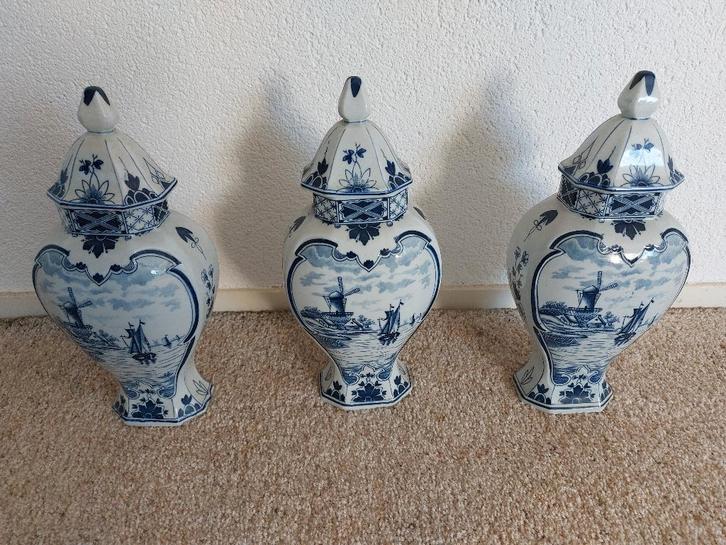 3-delig aardewerken kaststel, Antiek en Kunst, Antiek | Keramiek en Aardewerk, Ophalen of Verzenden