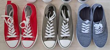CANVAS GYMPEN SNEAKERS ROOD GROEN GRIJS 38 beschikbaar voor biedingen