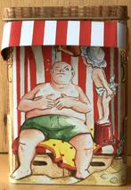 Blik vintage rieten strandstoel - ZGAN, Ophalen of Verzenden, Zo goed als nieuw, Thee, Overige merken